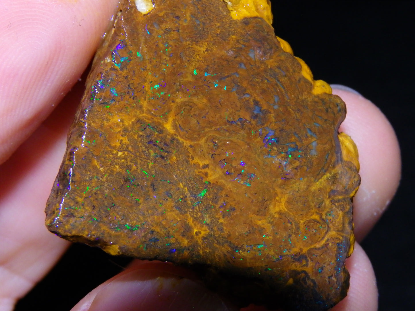 NIce Rough/Sliced Matrix Opal Parcel 282.5cts Opalton Qld Australia Green Fires