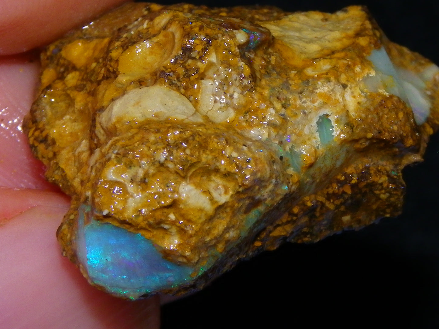 3 Nice Pipe/Crystal Opal Rough specimens 174.5cts Queensland, Opalton Australia
