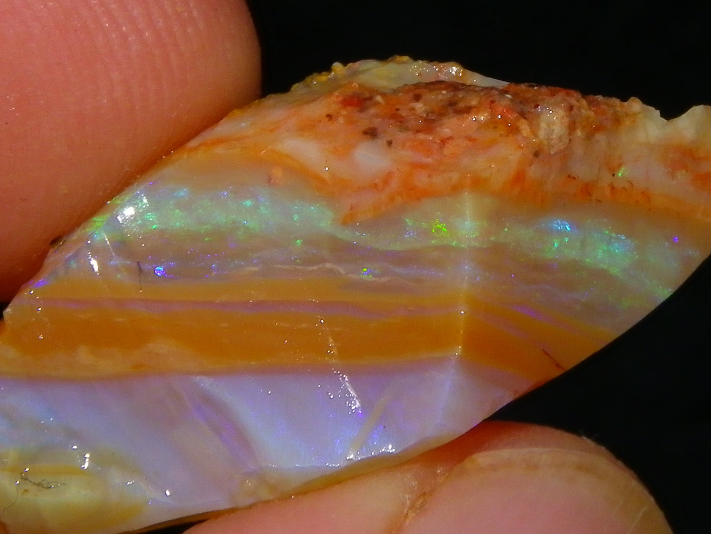 Nice Rough Pipe/Crystal Opal Parcel 163.5cts Blue/Green/Purple Fires Australia
