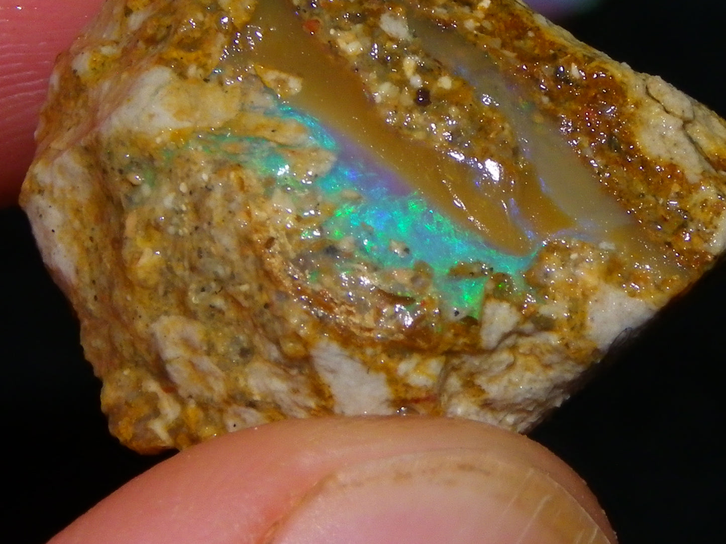 Nice Rough Pipe/Crystal Opal Parcel 163.5cts Blue/Green/Purple Fires Australia