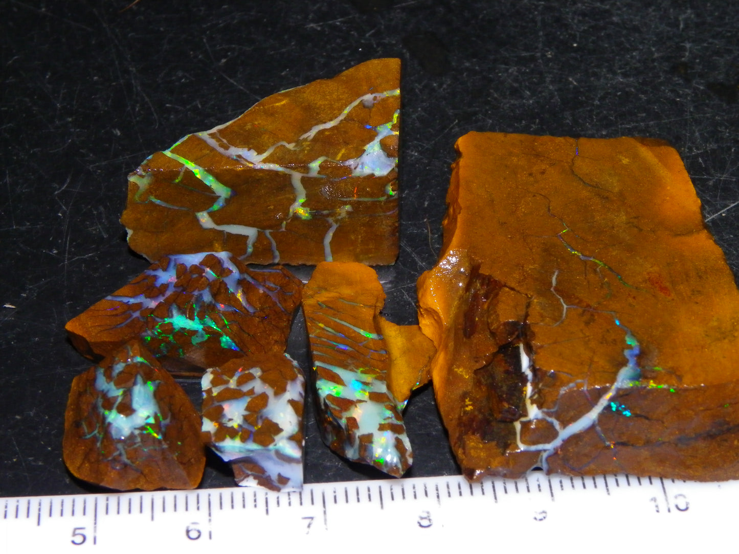 Nice Rough/Sliced Matrix Opal Parcel 229cts Opalton/Queensland Australia Veins