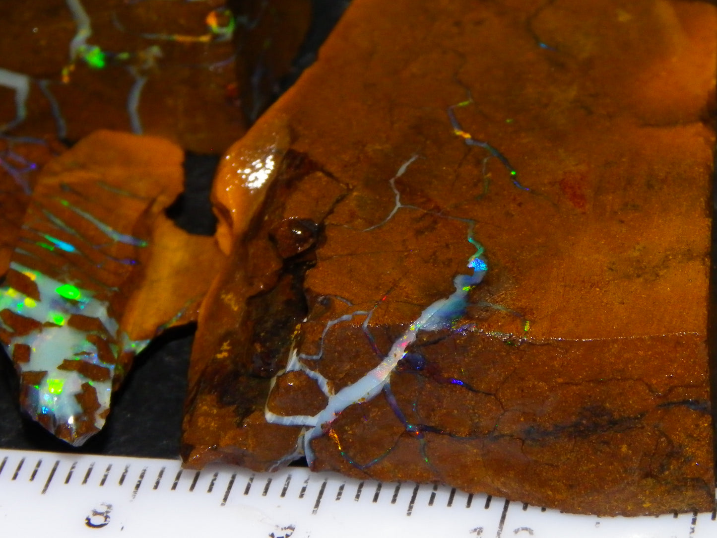 Nice Rough/Sliced Matrix Opal Parcel 229cts Opalton/Queensland Australia Veins