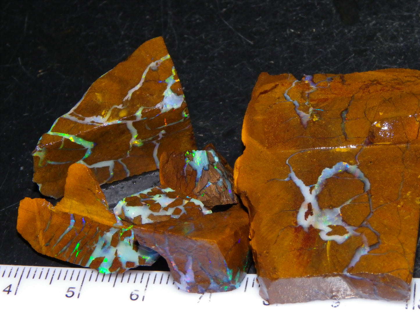 Nice Rough/Sliced Matrix Opal Parcel 229cts Opalton/Queensland Australia Veins