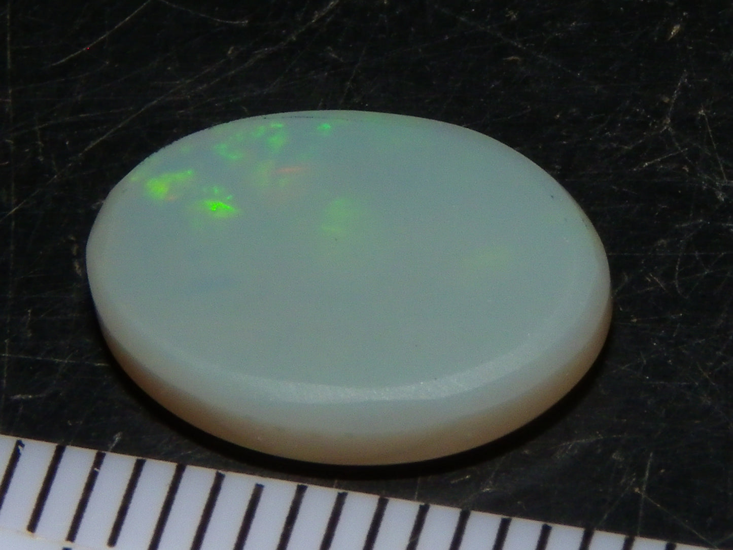 Gem Lightning Ridge Opal Cab 2.95cts Multicolour Fires Light Grey Base Australia