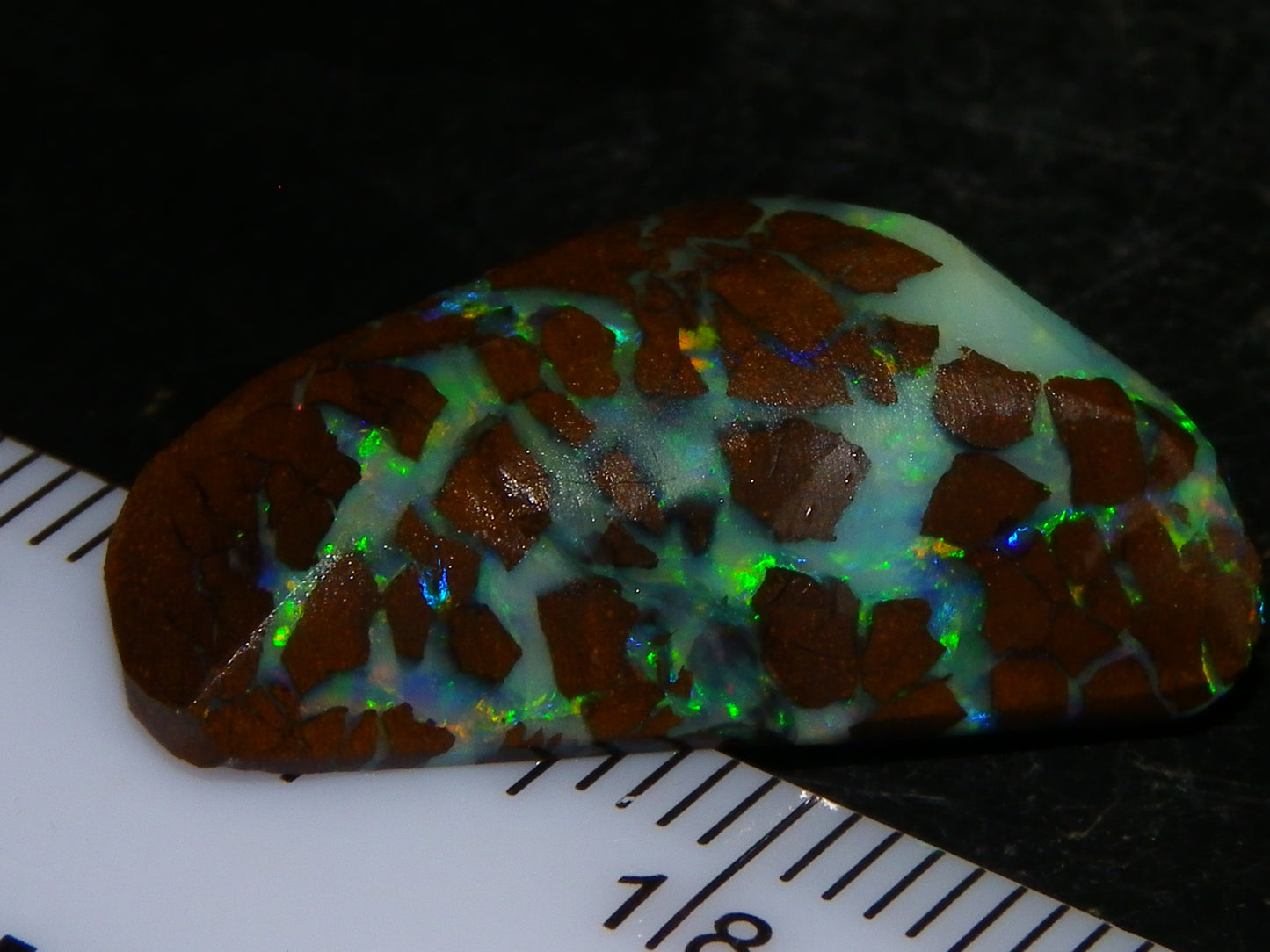 Nice Quality Gem Matrix Opal Rub/Preform 19.66cts Fires/Crystal/Ironstones Queensland