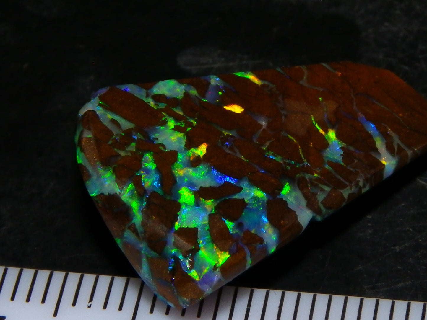 Nice Quality Gem Matrix Opal Rub/Preform 19.66cts Fires/Crystal/Ironstones Queensland