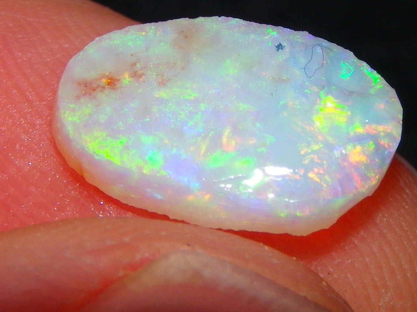 Nice Quality Rough/Rubbed Coober Pedy/LR Opal 8.25cts Bright Multicolours/Preforms Fires