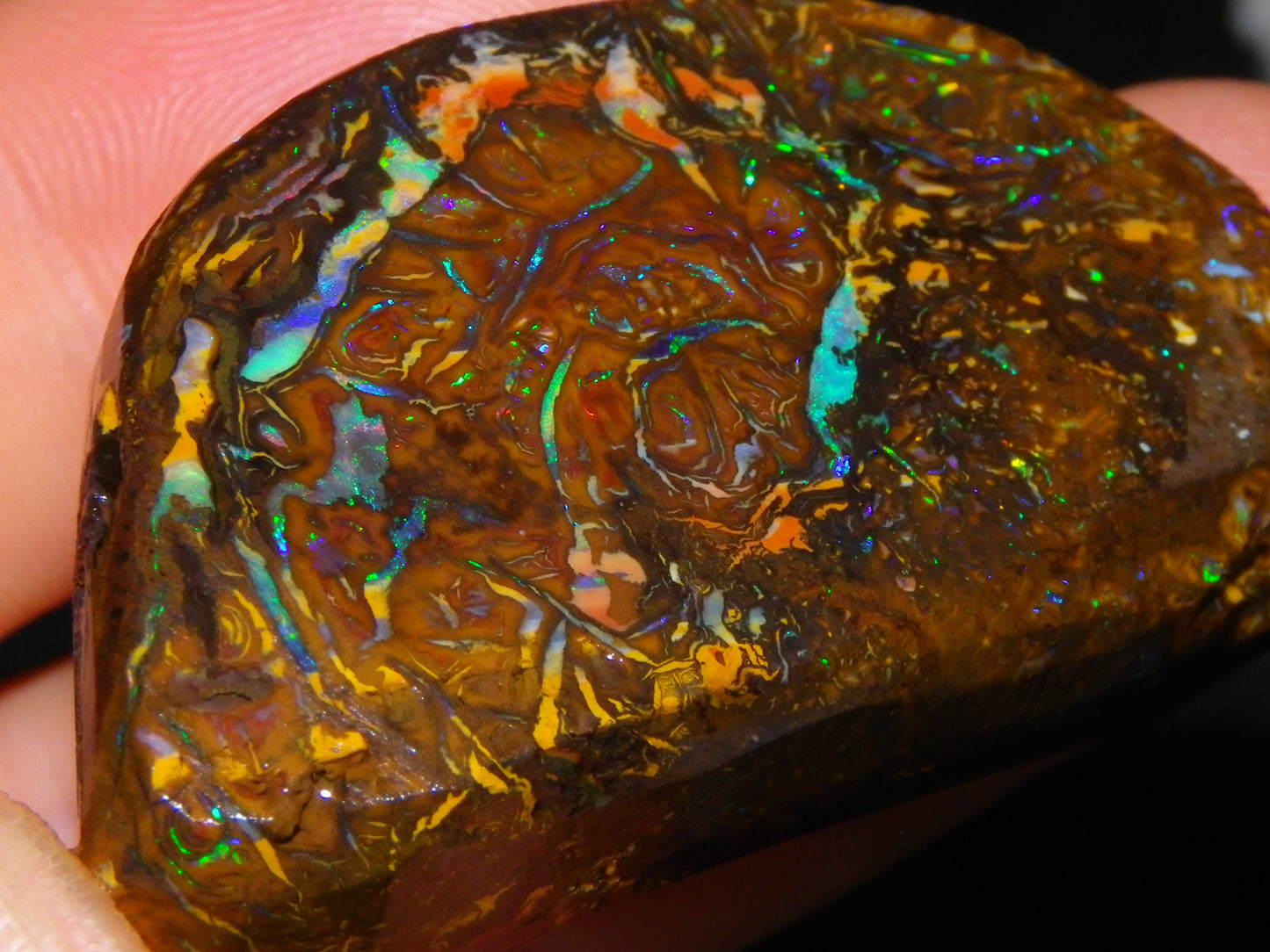 Nice Quality Rough Koroit Opal Preform 191cts Blue/Green Fires/Nut/Pattern Qld Australia