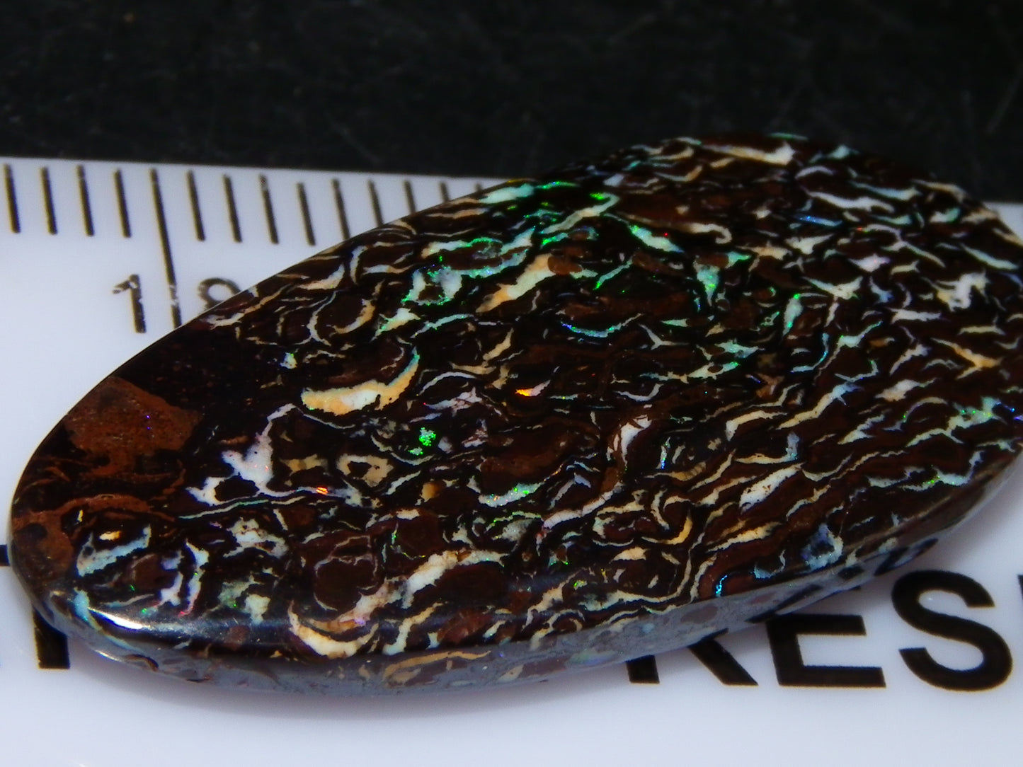 Nice Cut/Polished Koroit Opal Cab 14.8cts Patterns/Fires ironstones Queensland Au