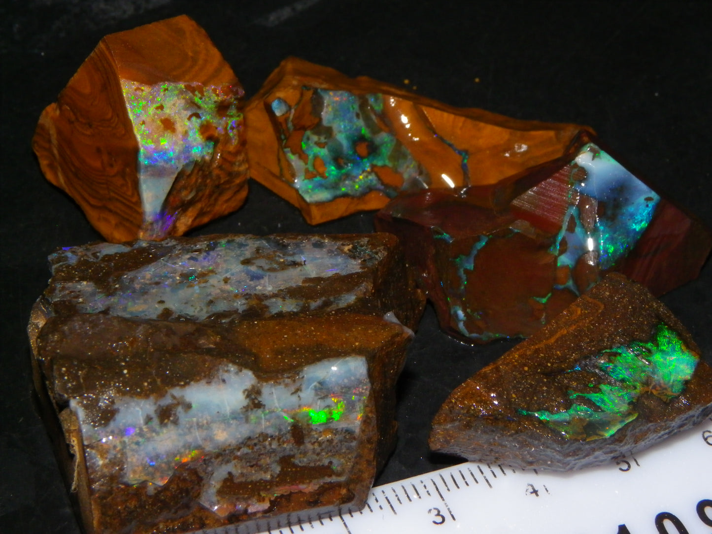 Nice Rough/Sliced/Rubbed Boulder Opal Parcel 350cts Queensland Australia :)