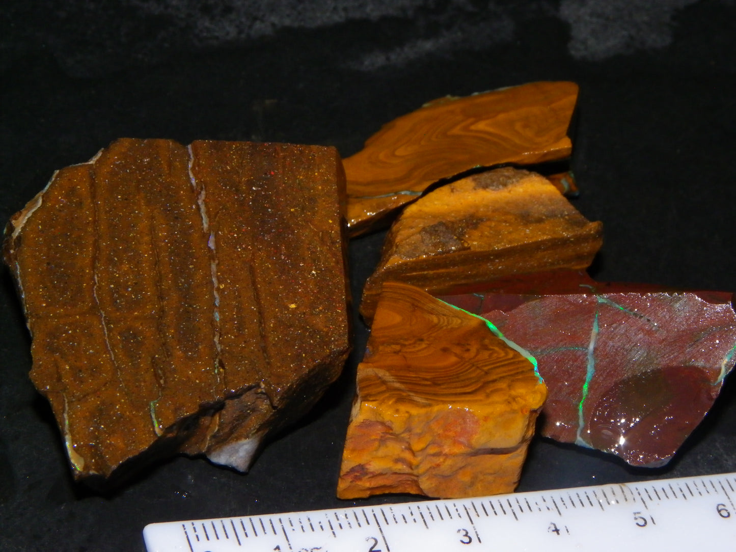 Nice Rough/Sliced/Rubbed Boulder Opal Parcel 350cts Queensland Australia :)