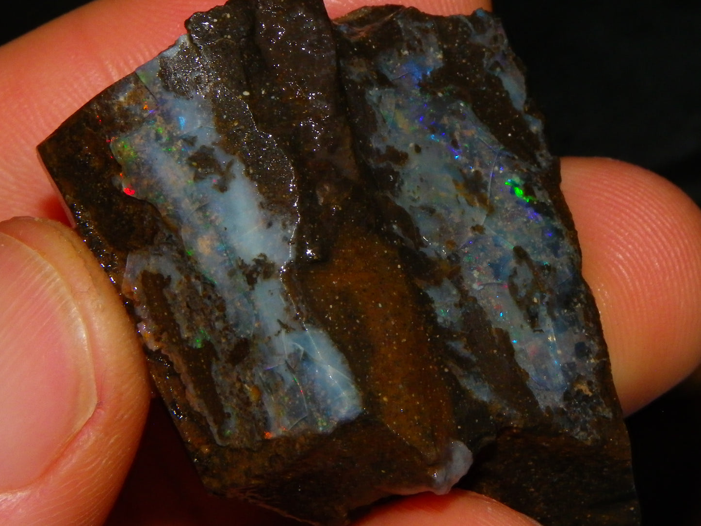 Nice Rough/Sliced/Rubbed Boulder Opal Parcel 350cts Queensland Australia :)