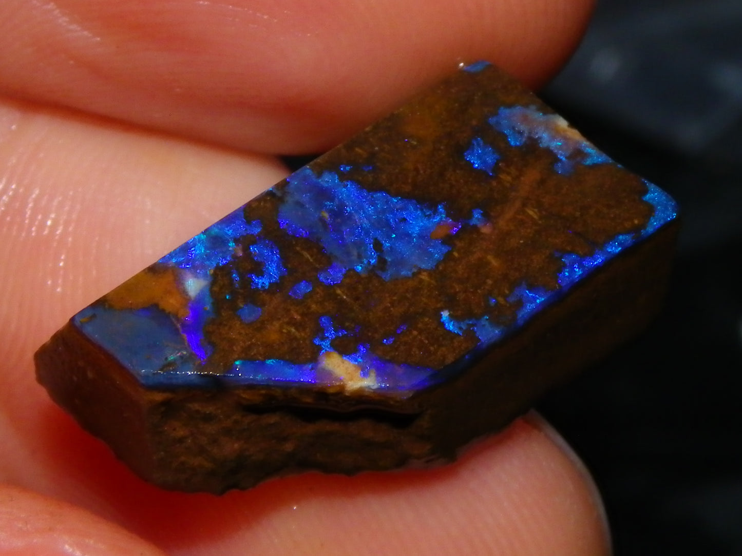 Nice Rough Boulder Opal Parcel 241cts Purple/Blue/Green Fires Crystal Ironstone Australia