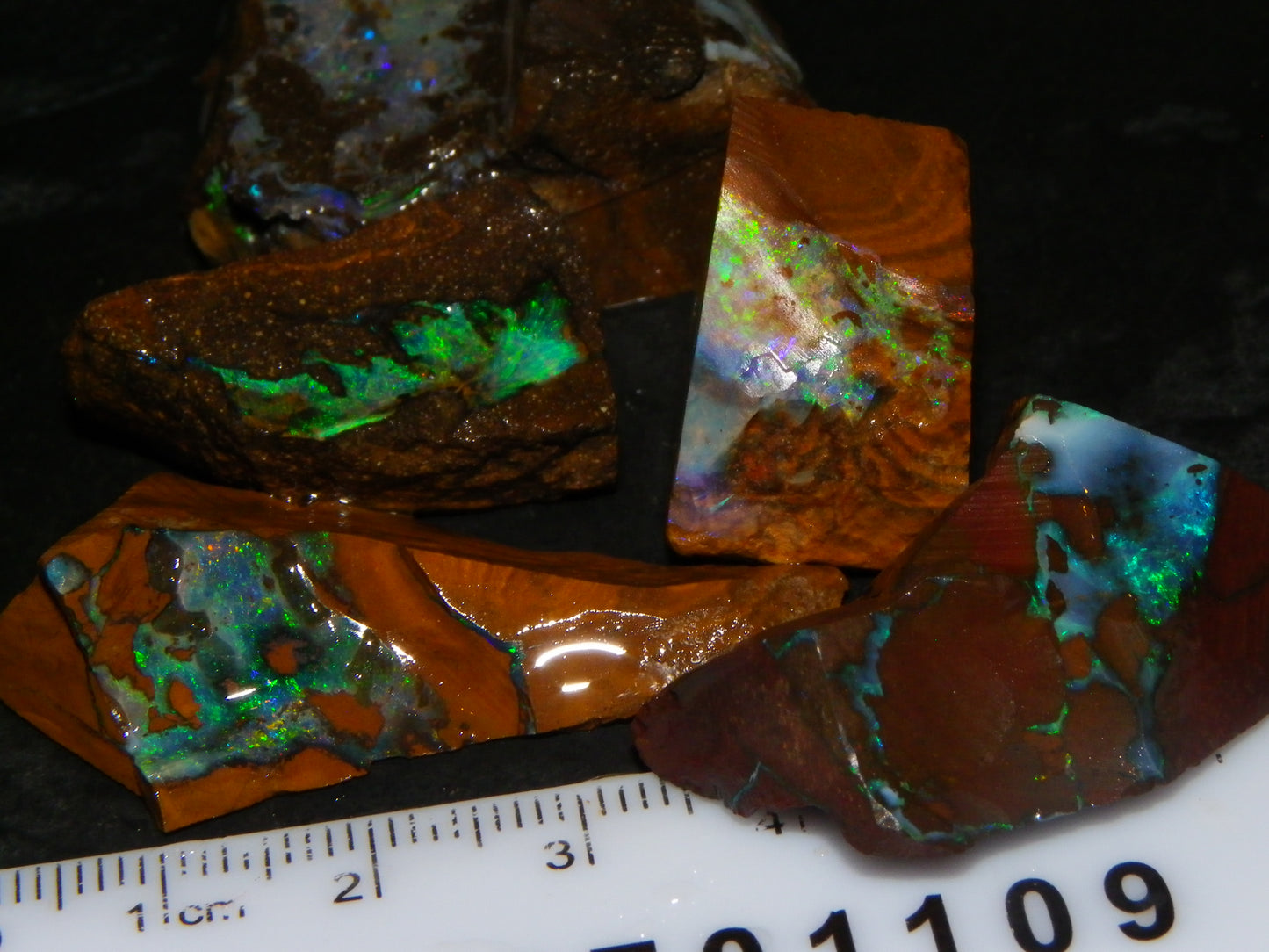 Nice Rough/Sliced/Rubbed Boulder Opal Parcel 350cts Queensland Australia :)