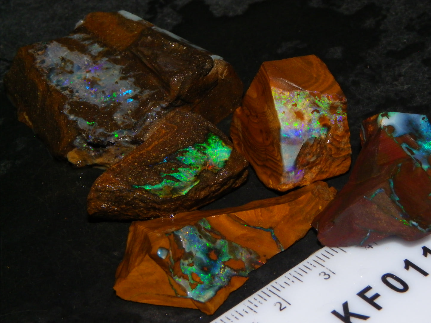 Nice Rough/Sliced/Rubbed Boulder Opal Parcel 350cts Queensland Australia :)