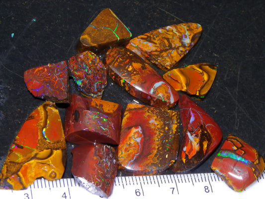Nice Koroit Opal Rub/Freefom/Rough Parcel 148cts Pattern/Fires/Matrix Australia