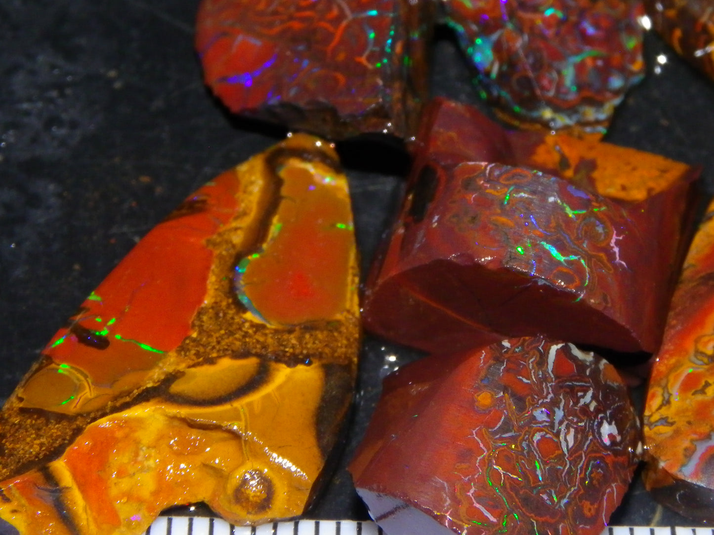 Nice Koroit Opal Rub/Freefom/Rough Parcel 148cts Pattern/Fires/Matrix Australia