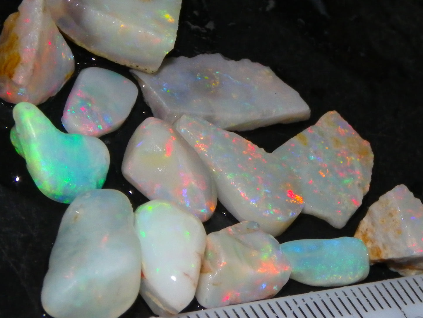 Nice Rubbed/Preshaped Small Opals 24.31cts Mintabie/Coober Pedy Australia :)