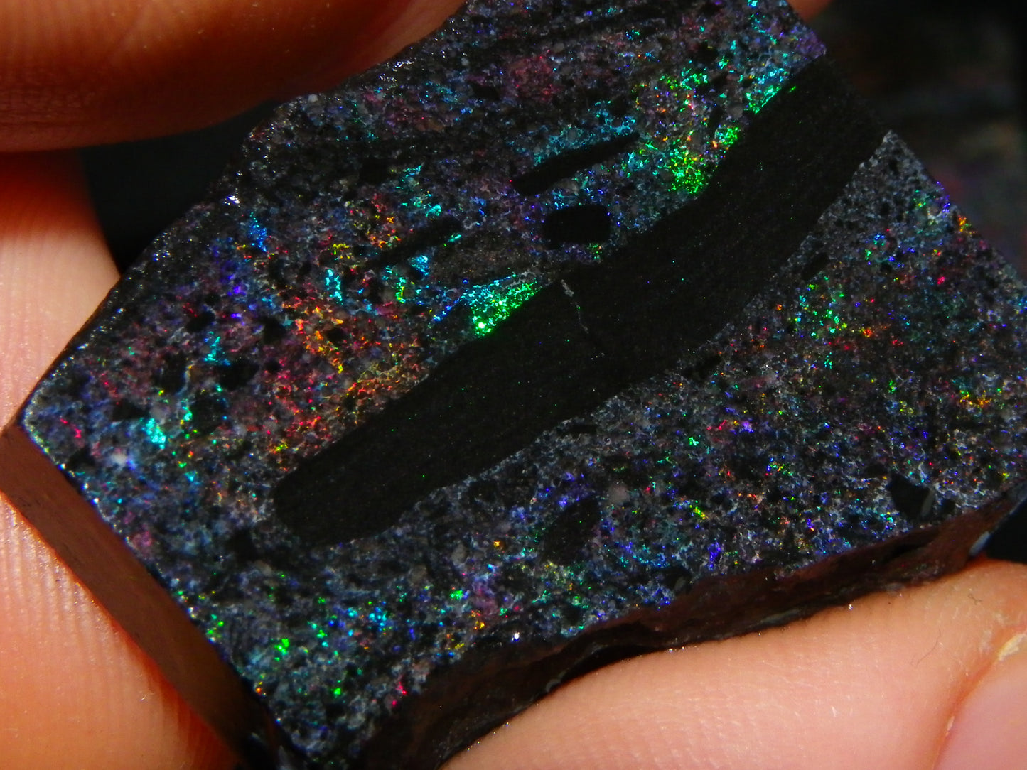 Nice Rough/Sliced/Treated Andamooka Matrix Opal Parcel 117.8cts Multicolours :)