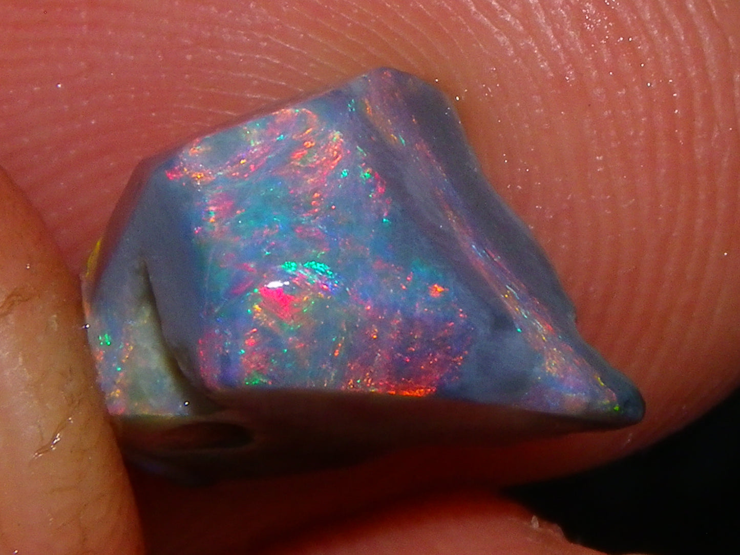 Nice Quality Rubbed Lightning Ridge Opal Parcel 18.04cts Dark Base Reds/Greens