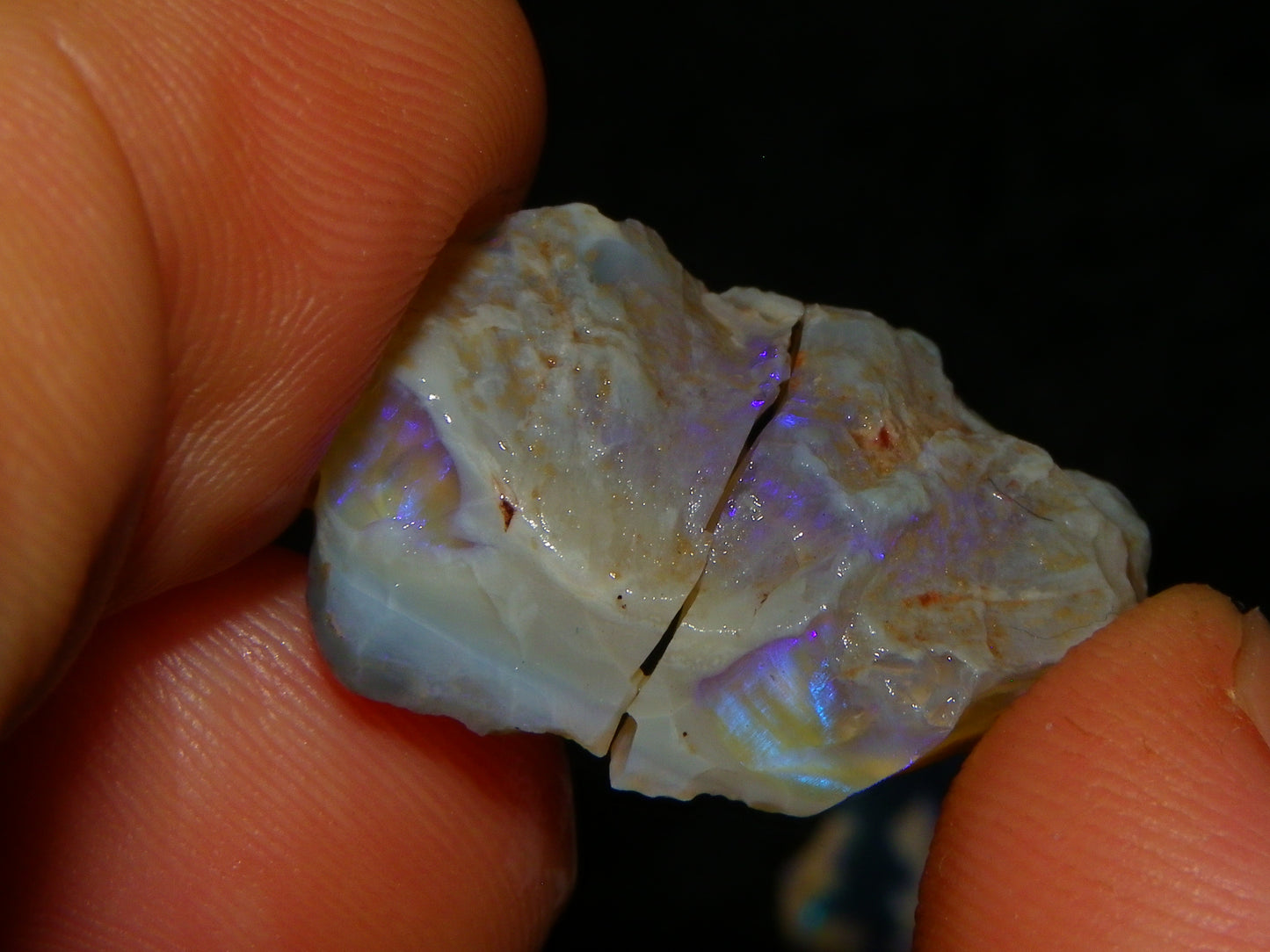 Nice Lightning Ridge Opal Split Parcel 73.9cts 4x Splits Purple/Pink Fires Au