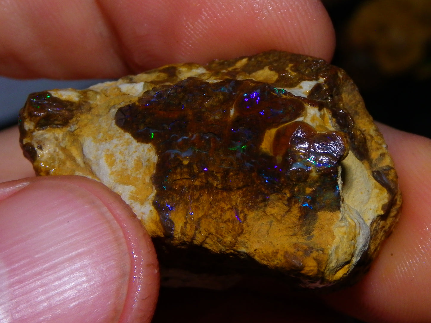 Nice Queensland Rough/Sliced Opal Parcel 1923cts Yowah/Koroit Nuts/Pattern Fires