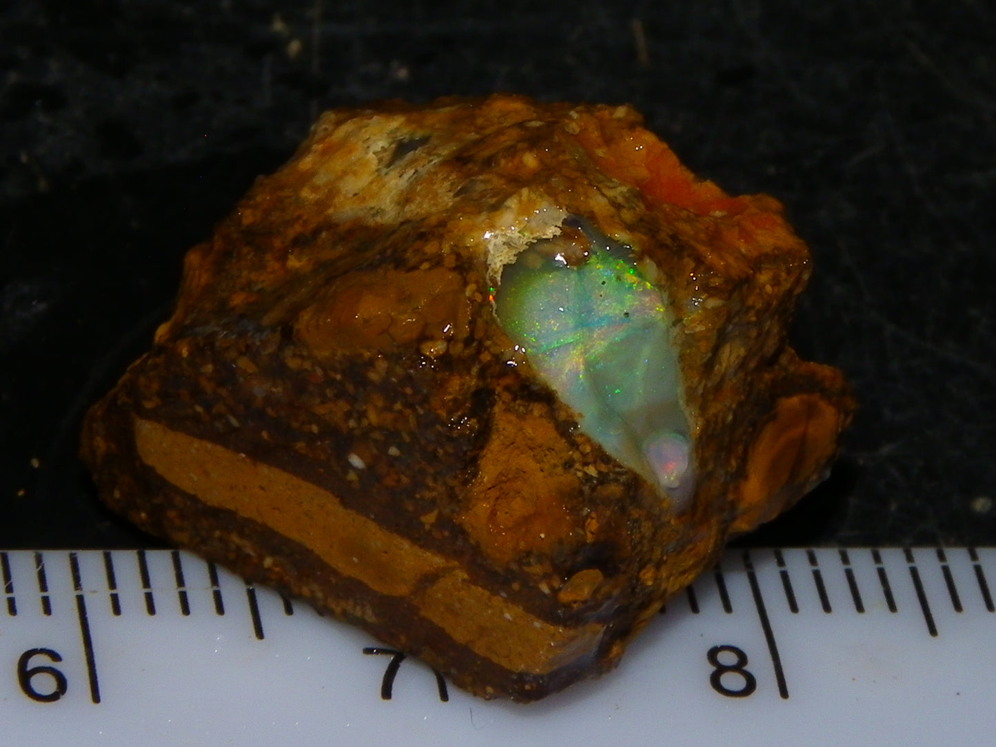 Nice Quality Split Pipe Opal Specimen Pair 92.5cts Queensland Opalton Multicolours