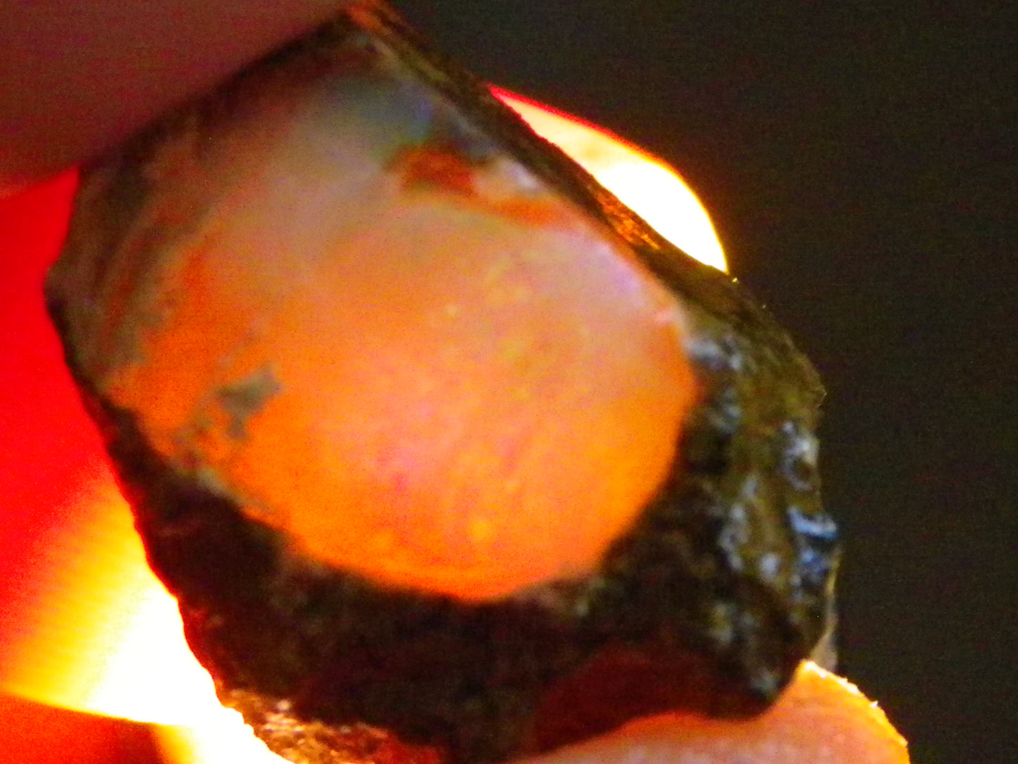 Nice Quality Split Pipe Opal Specimen Pair 92.5cts Queensland Opalton Multicolours
