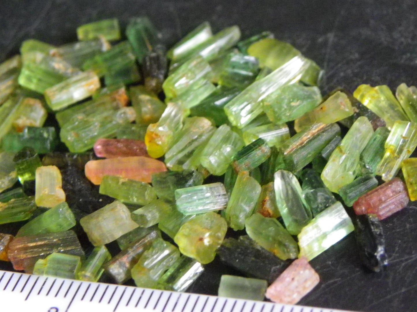 Nice Rough Tourmaline Crystals Parcel 51.8cts Mostly Green, a few Pink China