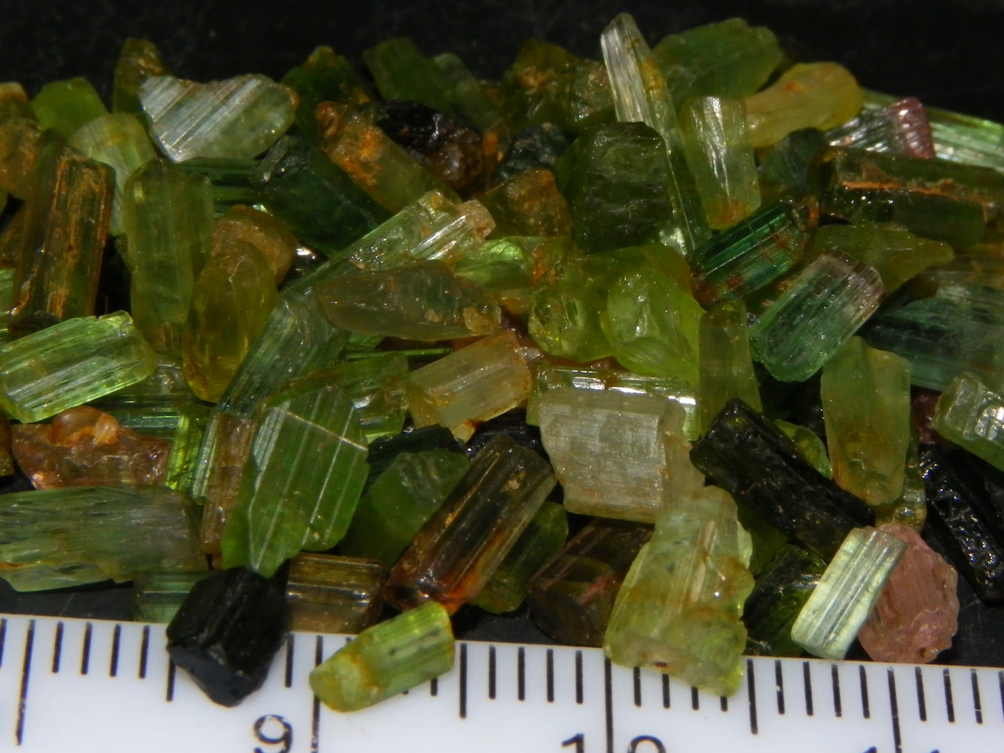 Nice Rough Tourmaline Crystals Parcel 51.8cts Mostly Green, a few Pink China