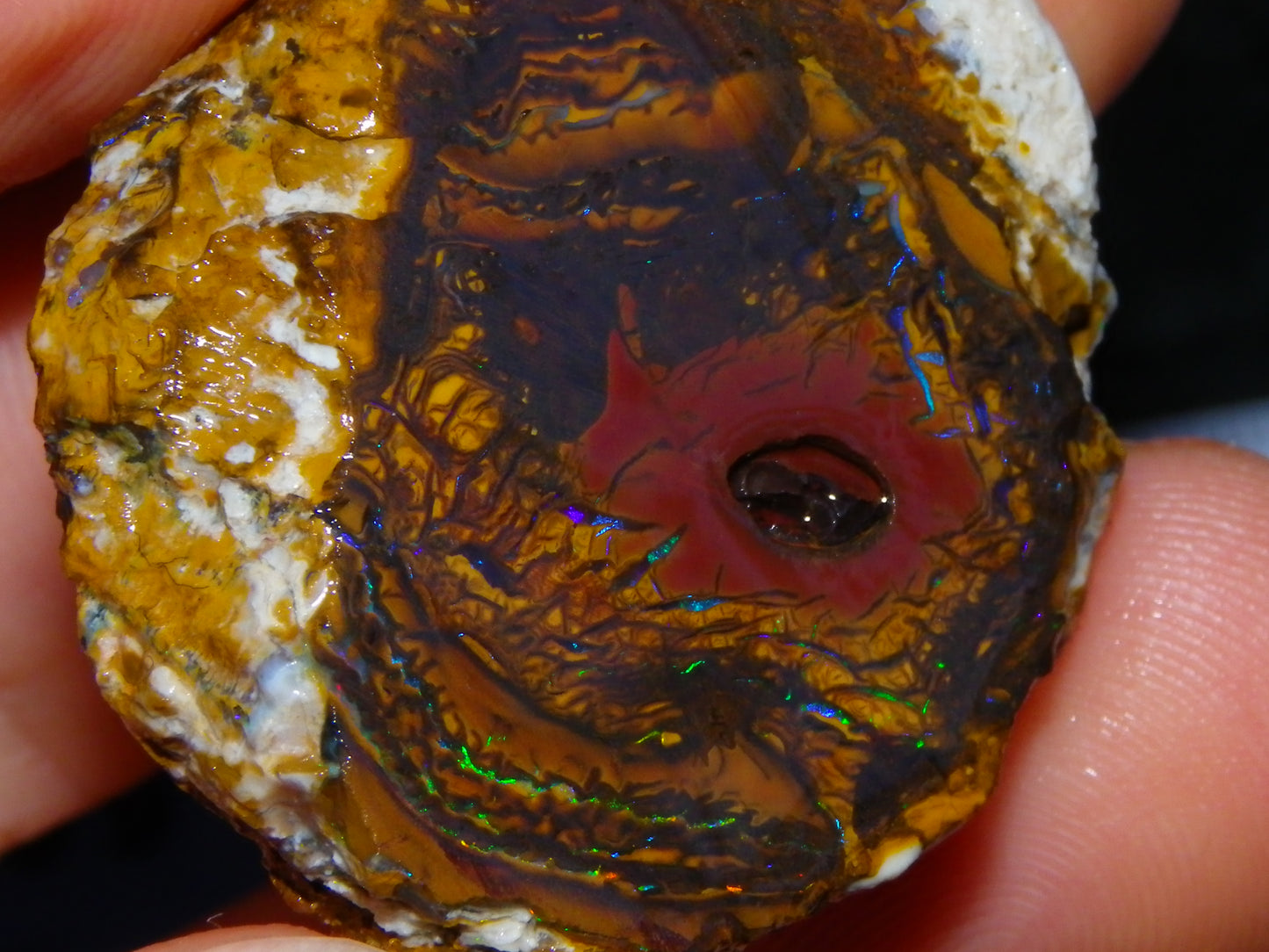 Nice Rough/Sliced Koroit Opal Parcel 148.4cts red/Green/Blue Fires Pair Qld Australia