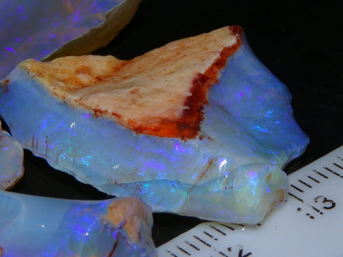 Nice Coober Pedy Crystal Opals Parcel 126.5cts Blue/Purple Fires Australia