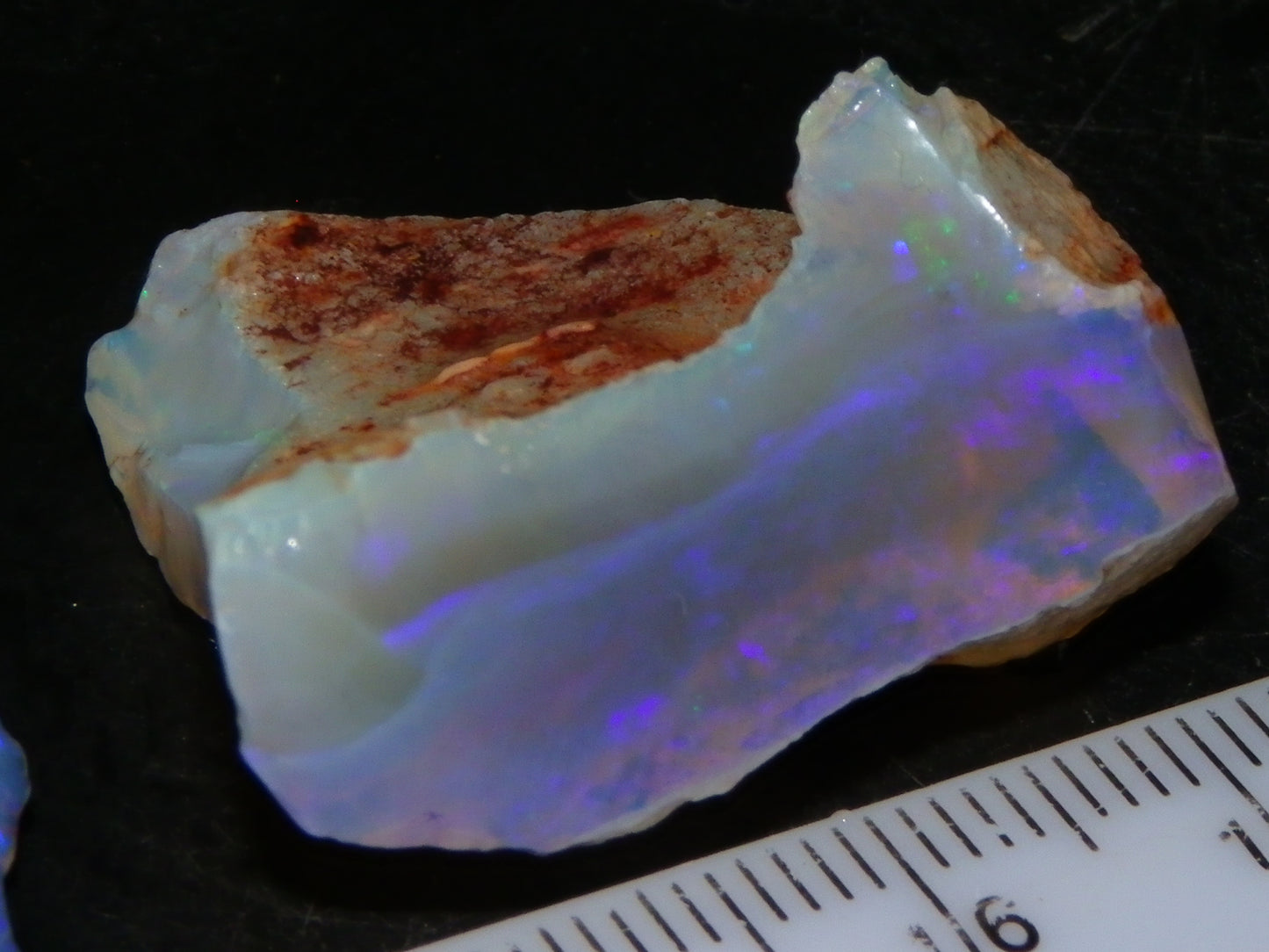 Nice Coober Pedy Crystal Opals Parcel 126.5cts Blue/Purple Fires Australia