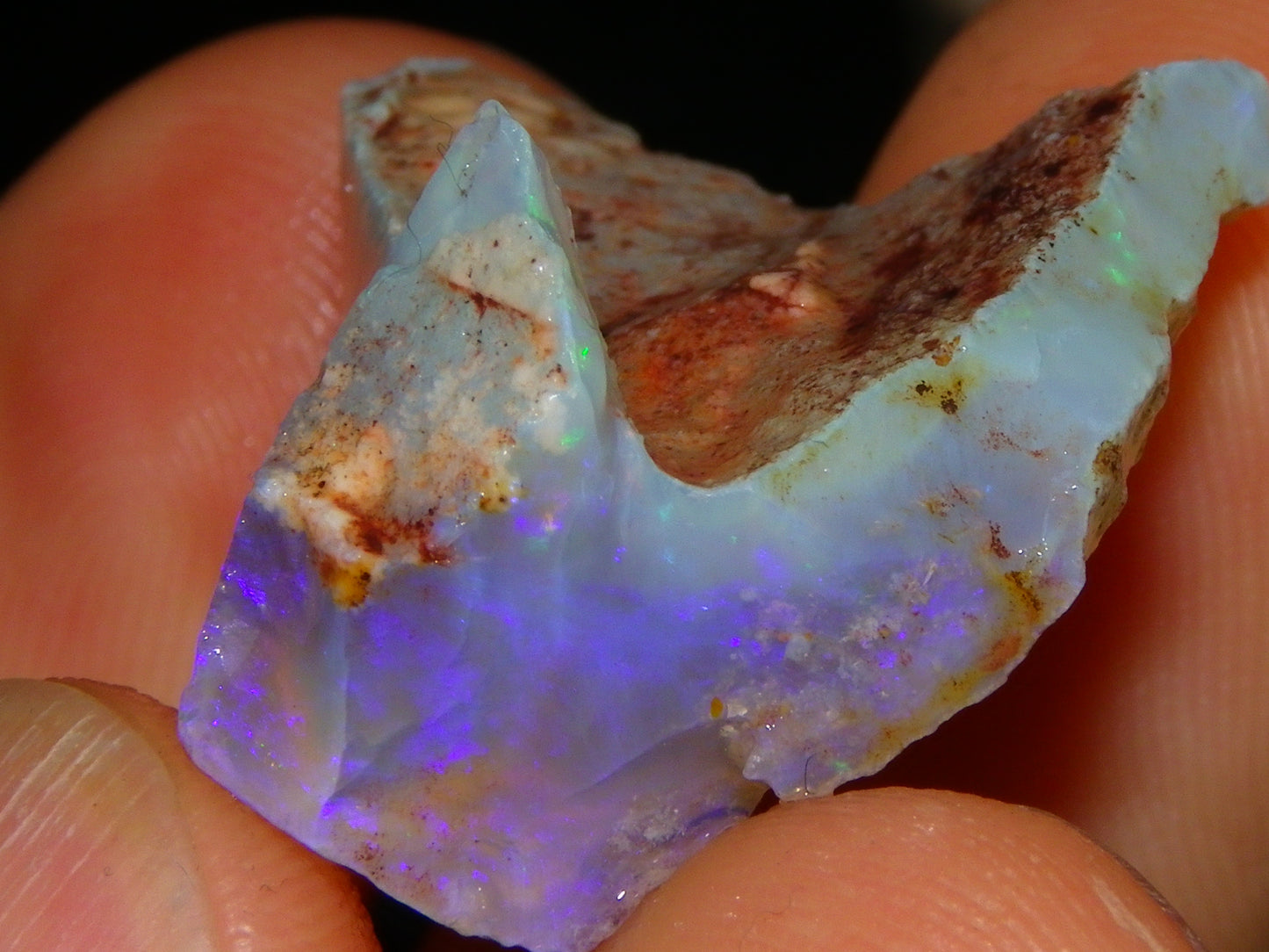 Nice Coober Pedy Crystal Opals Parcel 126.5cts Blue/Purple Fires Australia