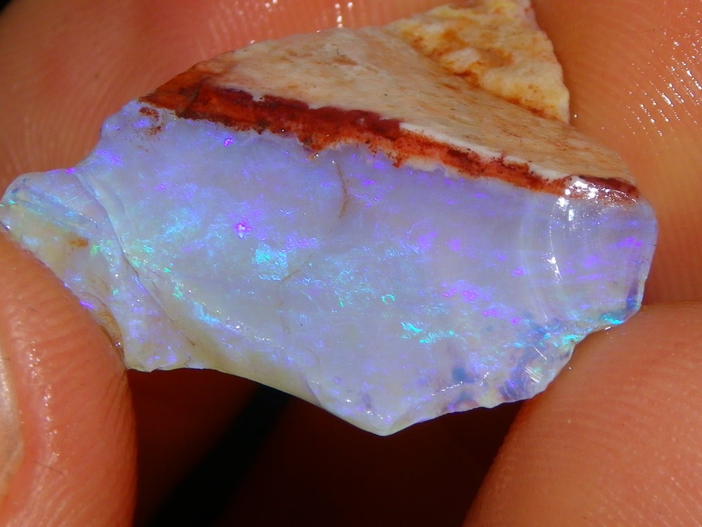 Nice Coober Pedy Crystal Opals Parcel 126.5cts Blue/Purple Fires Australia