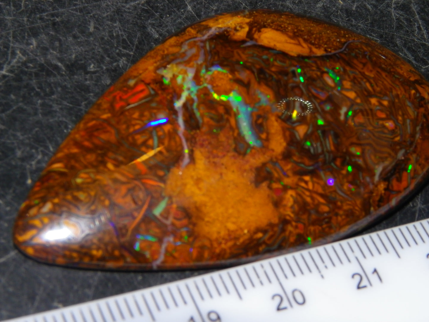 Nice Quality Cut/Polished Koroit Opal Cab/Freeform 115.3cts Gem Greens Queensland