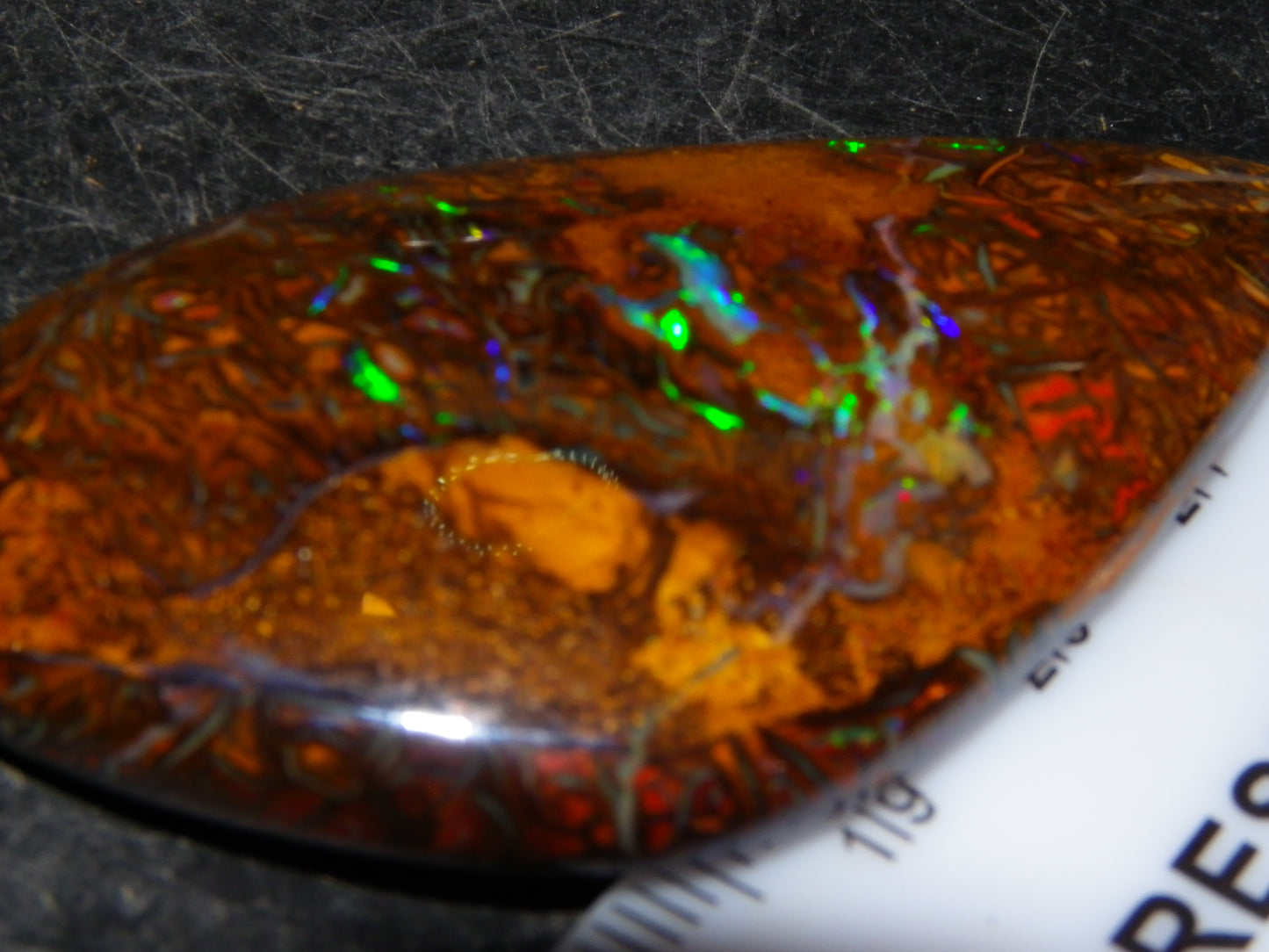Nice Quality Cut/Polished Koroit Opal Cab/Freeform 115.3cts Gem Greens Queensland
