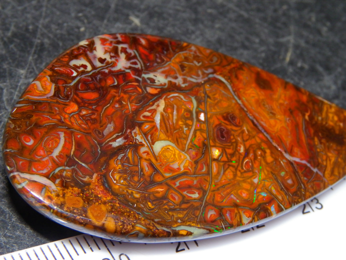 Nice Quality Cut/Polished Koroit Opal Cab/Freeform 115.3cts Gem Greens Queensland