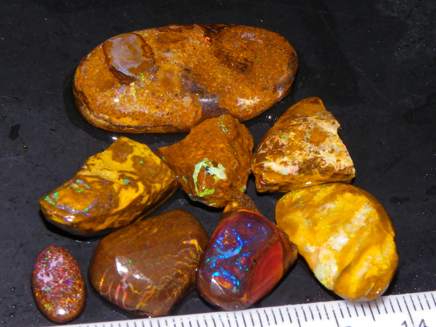 NIce Rubbed/Preformed/Rough Qld Opals 90cts Boulder/Matrix/Koroit Some Fires :)