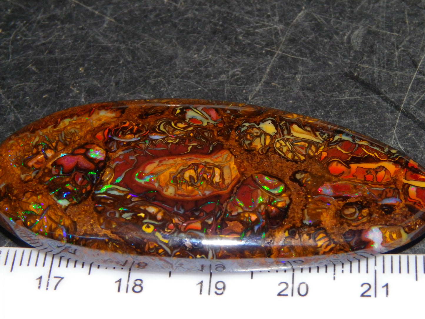 Nice Large Koroit Conglomerate Gem Cab/Freeform 108.49cts Multicolour Doube sided