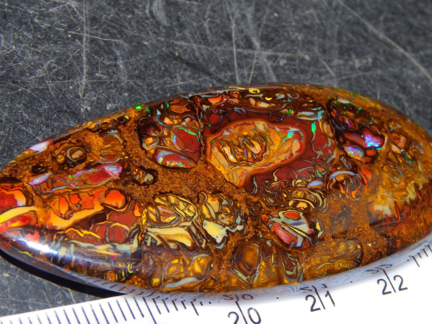 Nice Large Koroit Conglomerate Gem Cab/Freeform 108.49cts Multicolour Doube sided