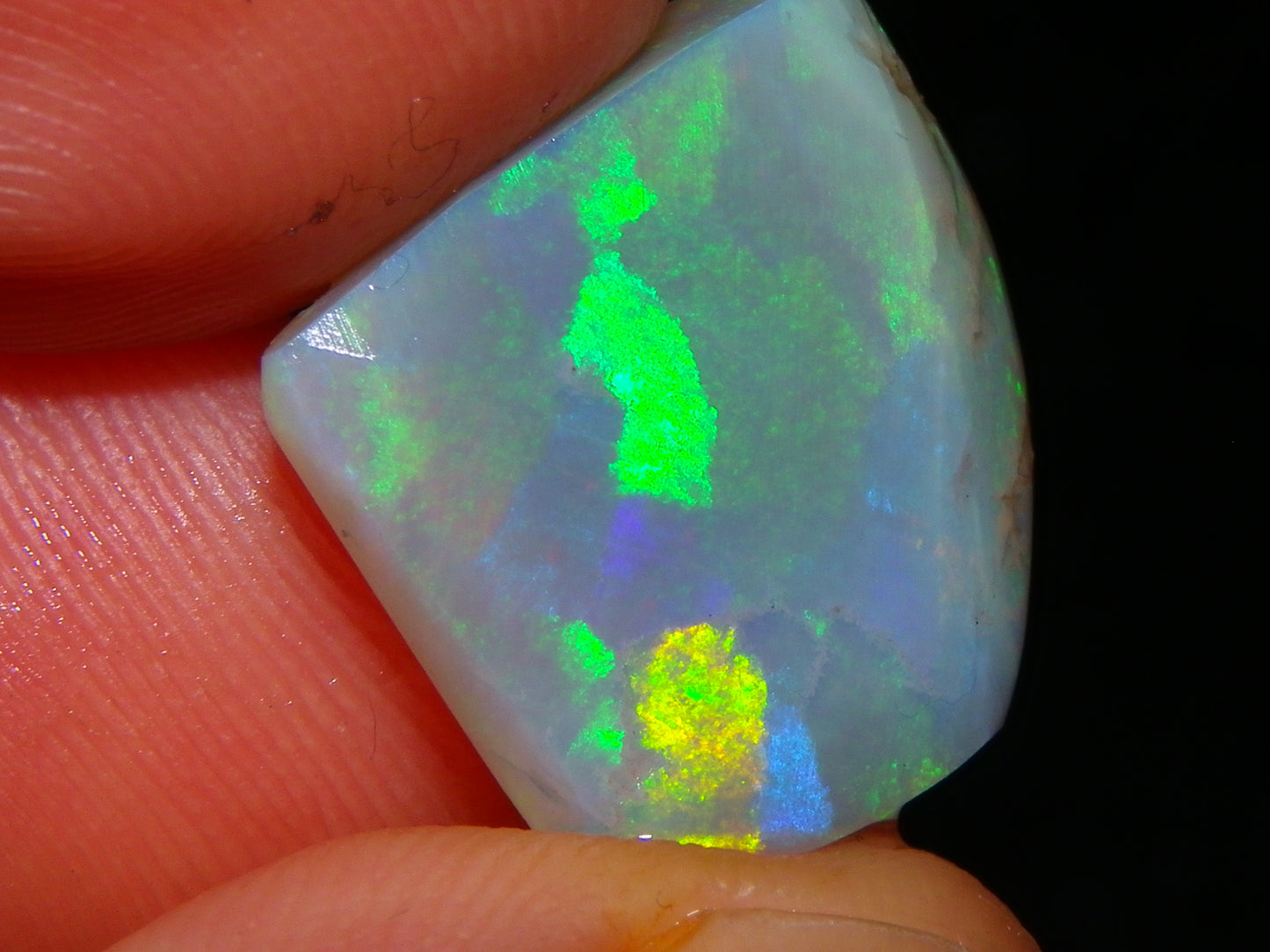 2 Gem Opal Rubs/Rough Preforms 19.8cts Mintabie Australia Multiclour Fire Crystal :)