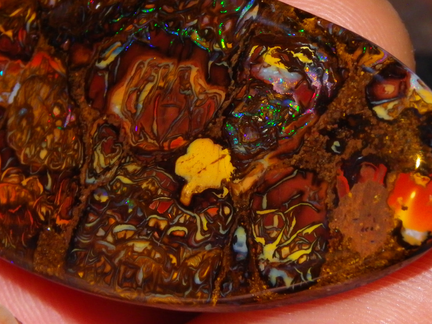 Nice Large Koroit Conglomerate Gem Cab/Freeform 108.49cts Multicolour Doube sided