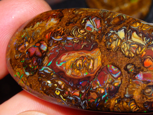 Nice Large Koroit Conglomerate Gem Cab/Freeform 108.49cts Multicolour Doube sided