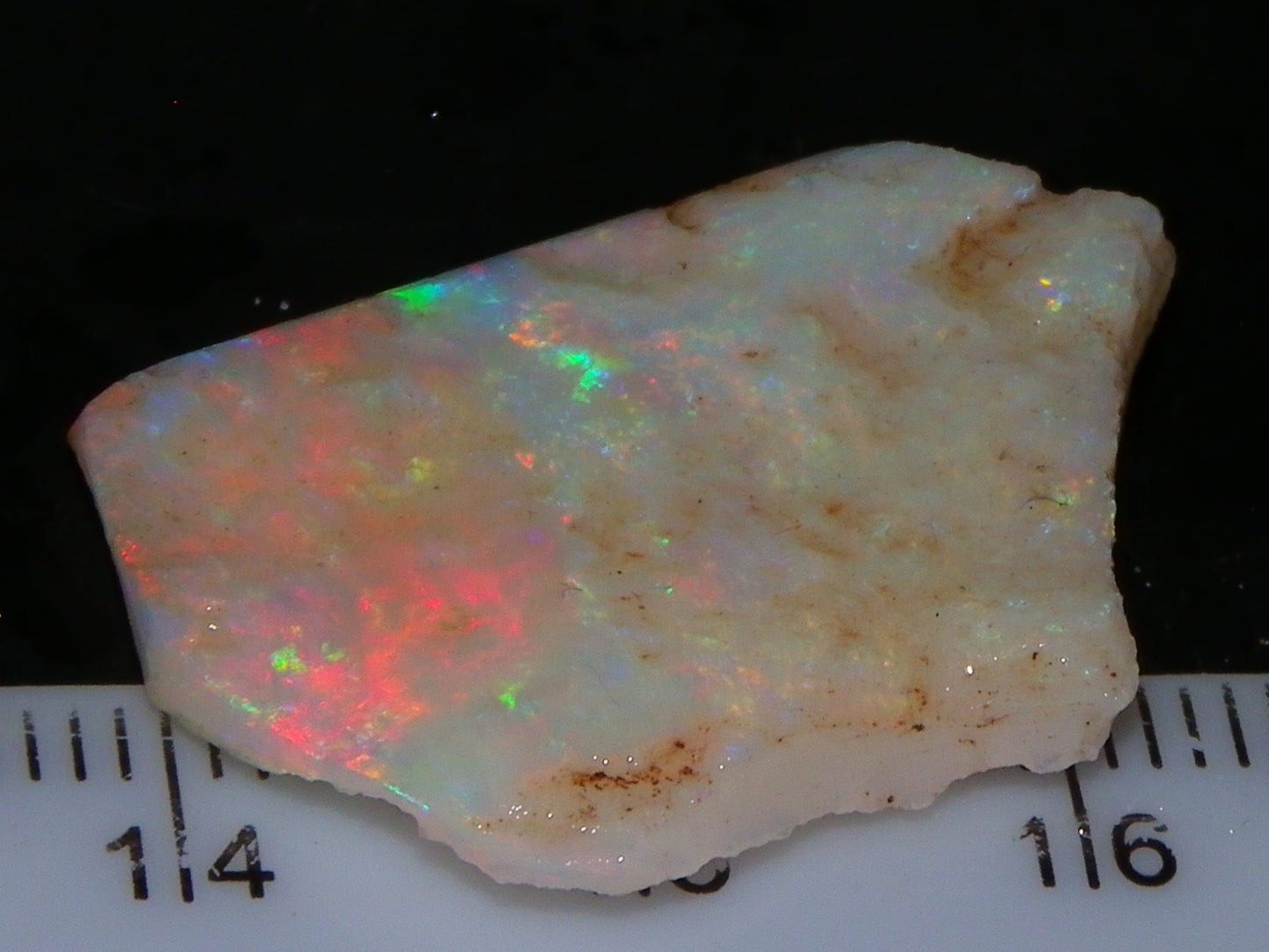 2 Nice Rough/Rubbed Lightning Ridge Opals 30.2cts Multicolour Light Seam Base Fires