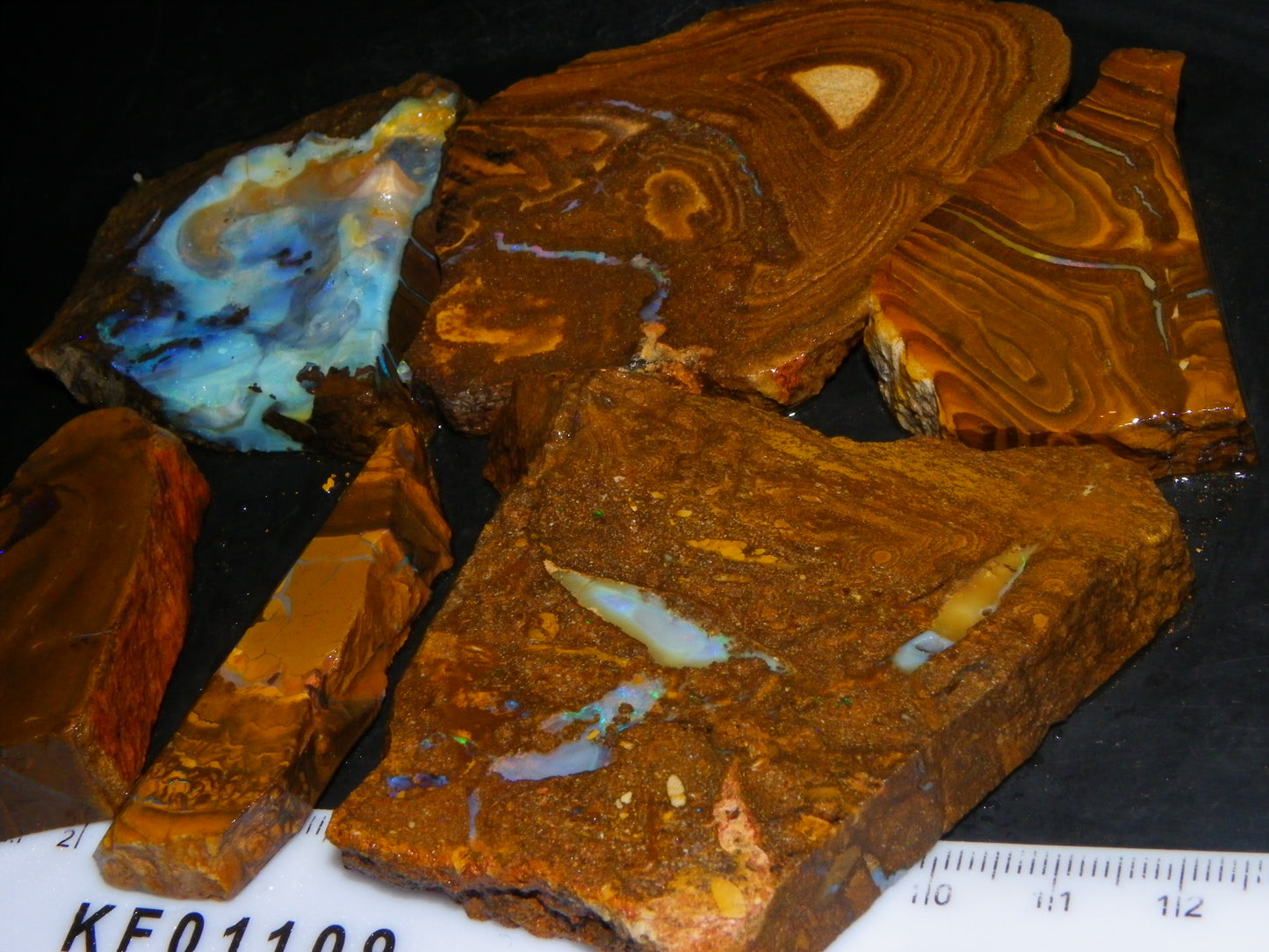 Larger Rough/Sliced Boulder Opal specimens 1327cts Queensland Australia :)