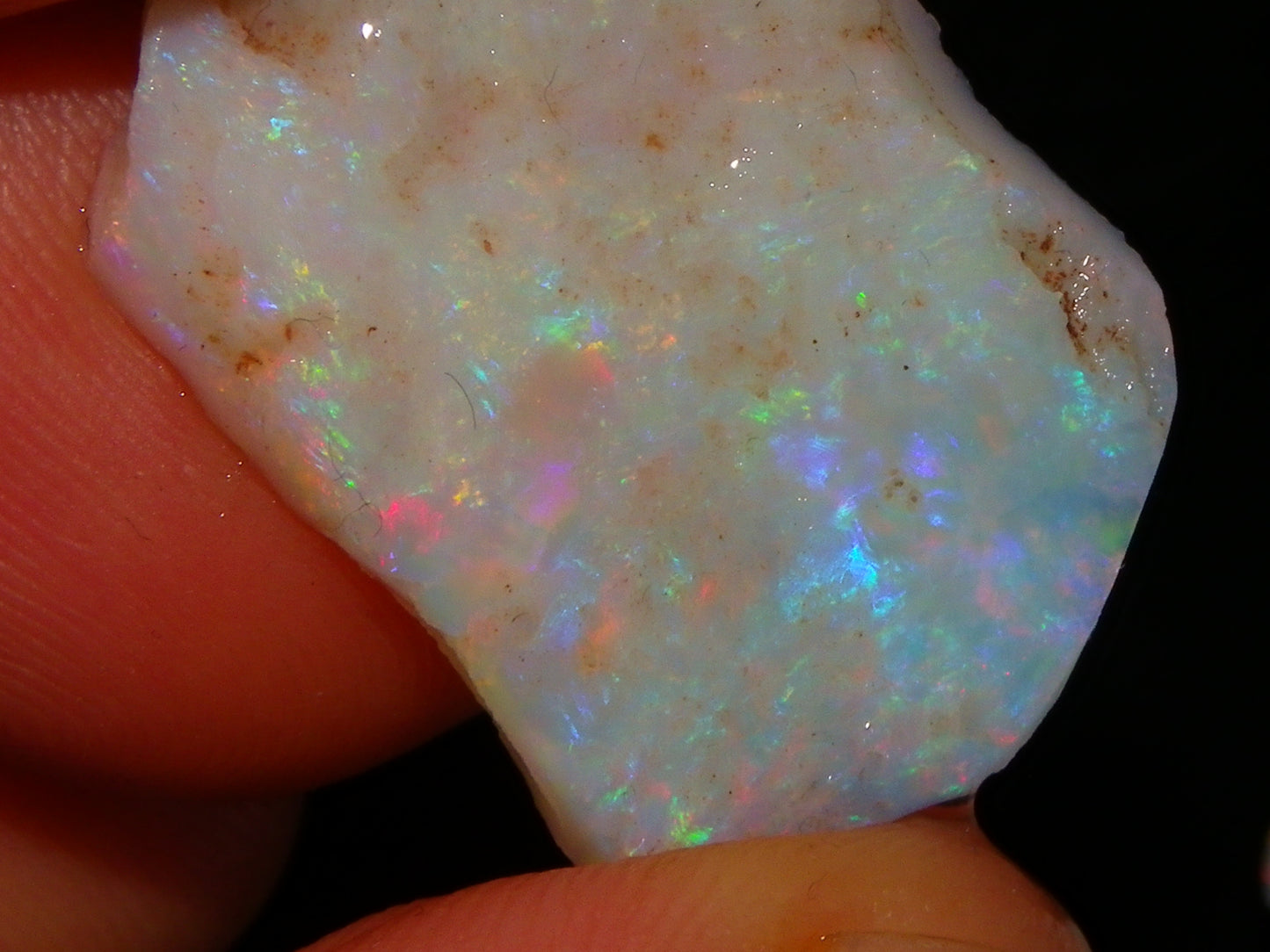 2 Nice Rough/Rubbed Lightning Ridge Opals 30.2cts Multicolour Light Seam Base Fires