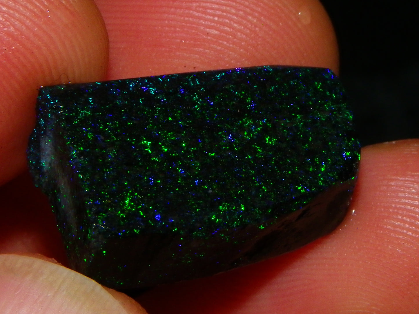 4 Rough/Sliced /Treated Andamooka Matrix Opals 98cts Australia Blue/Green Fires