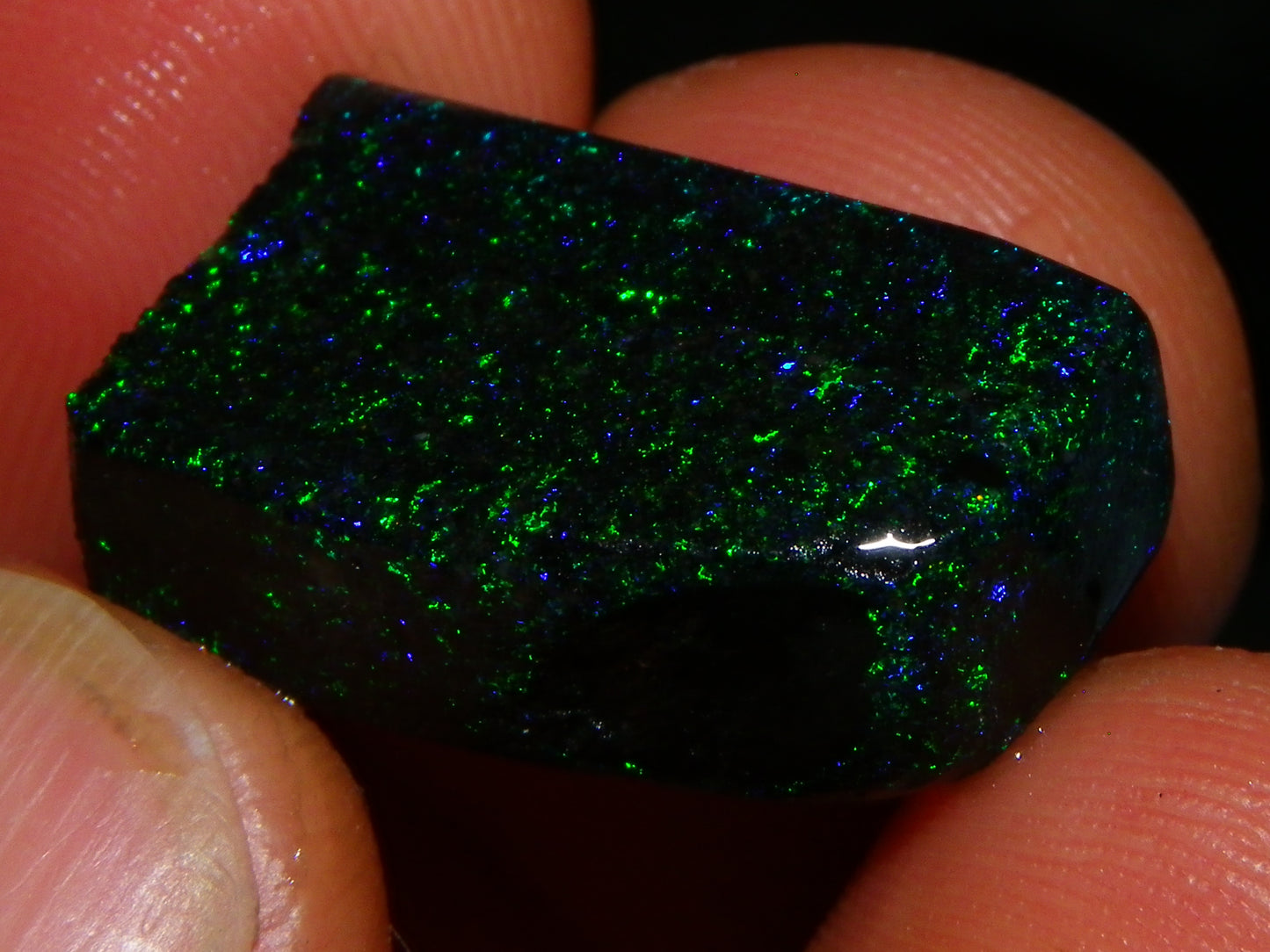 4 Rough/Sliced /Treated Andamooka Matrix Opals 98cts Australia Blue/Green Fires