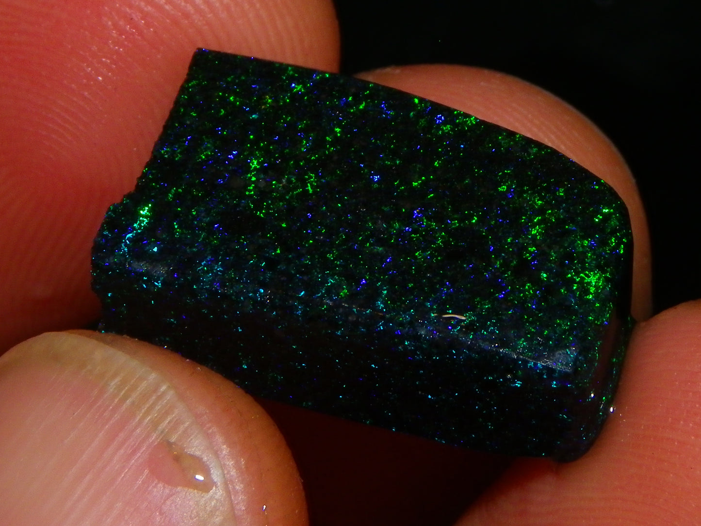 4 Rough/Sliced /Treated Andamooka Matrix Opals 98cts Australia Blue/Green Fires